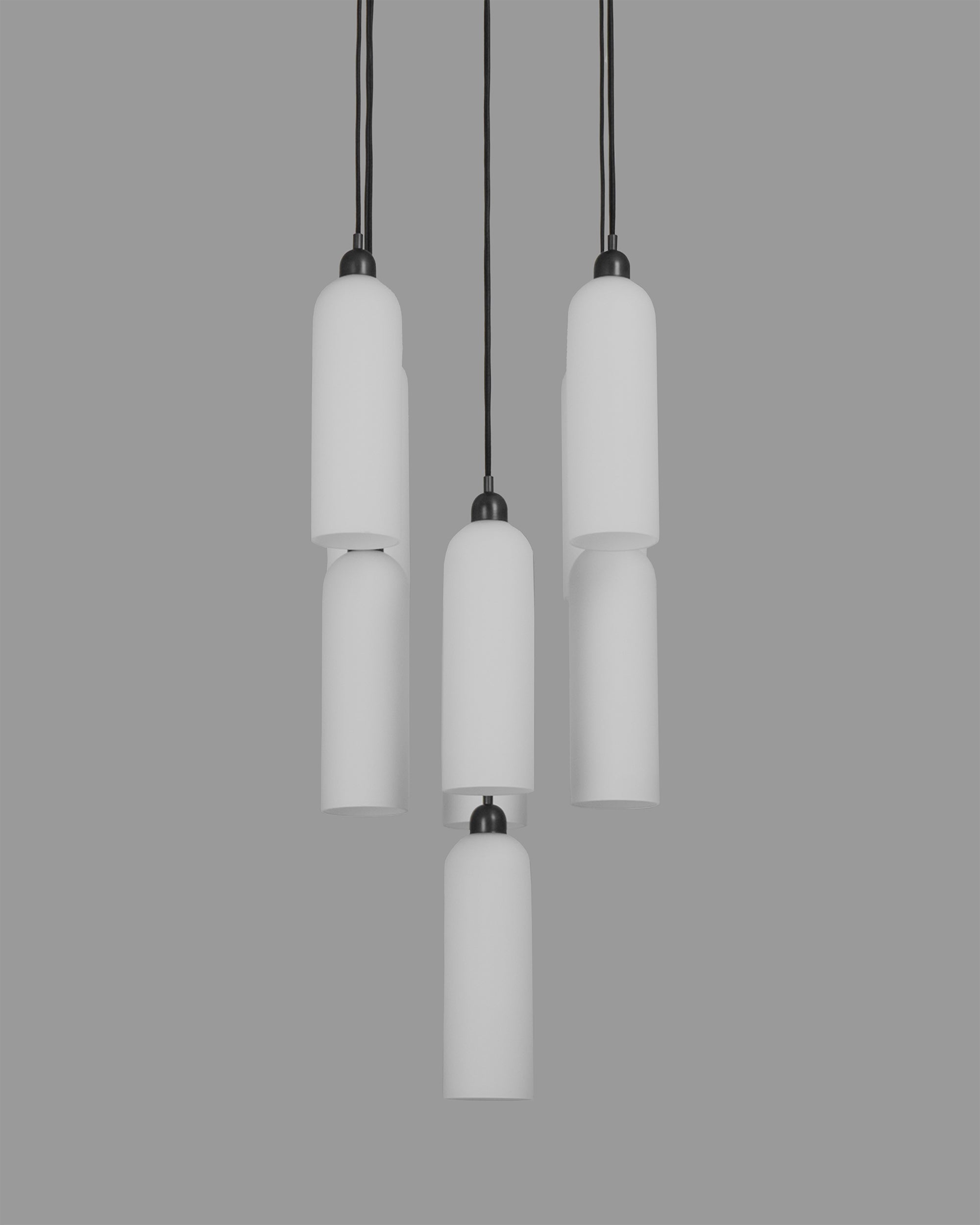 Schwung Odyssey Cluster 9 Black Gunmetal Chandelier